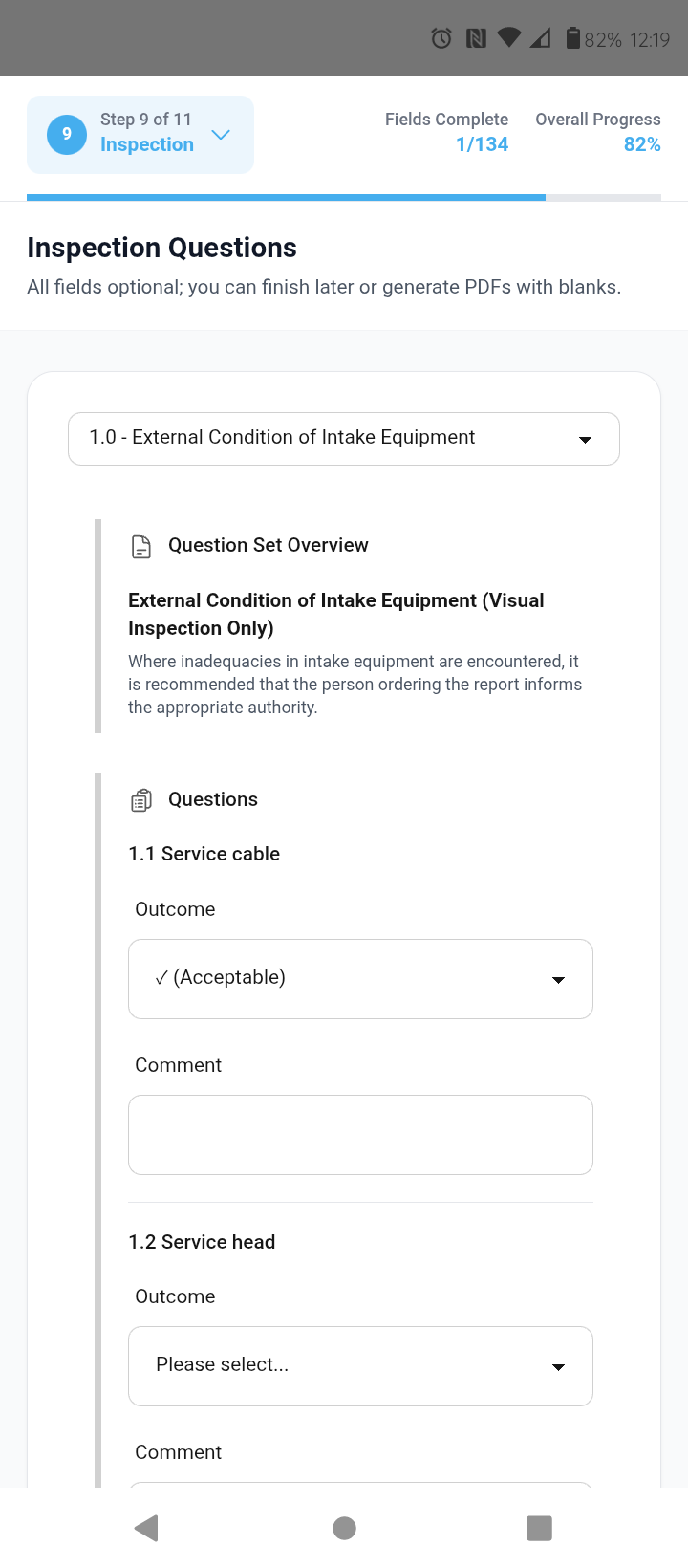 EICR - Inspection Questions