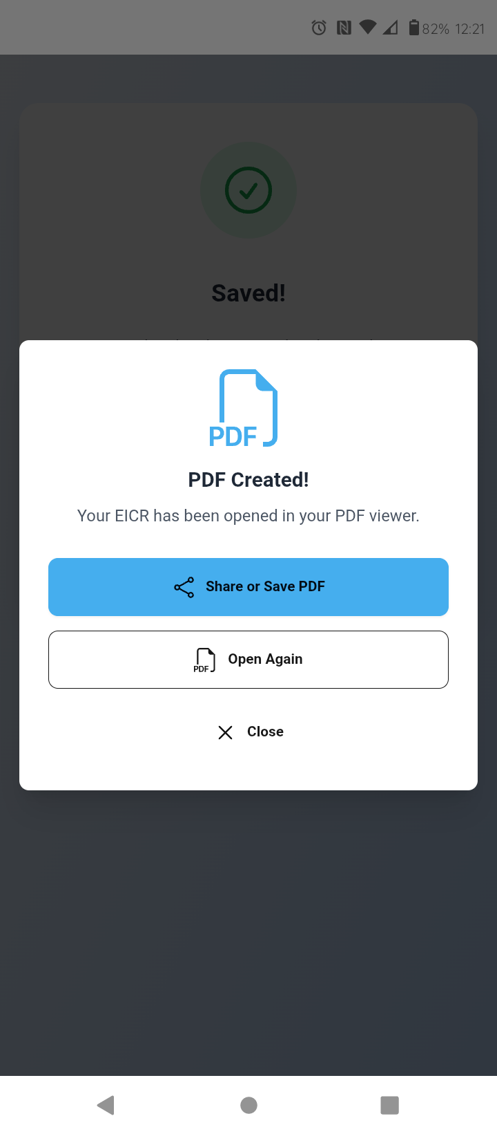 Save, Print or Share PDFs